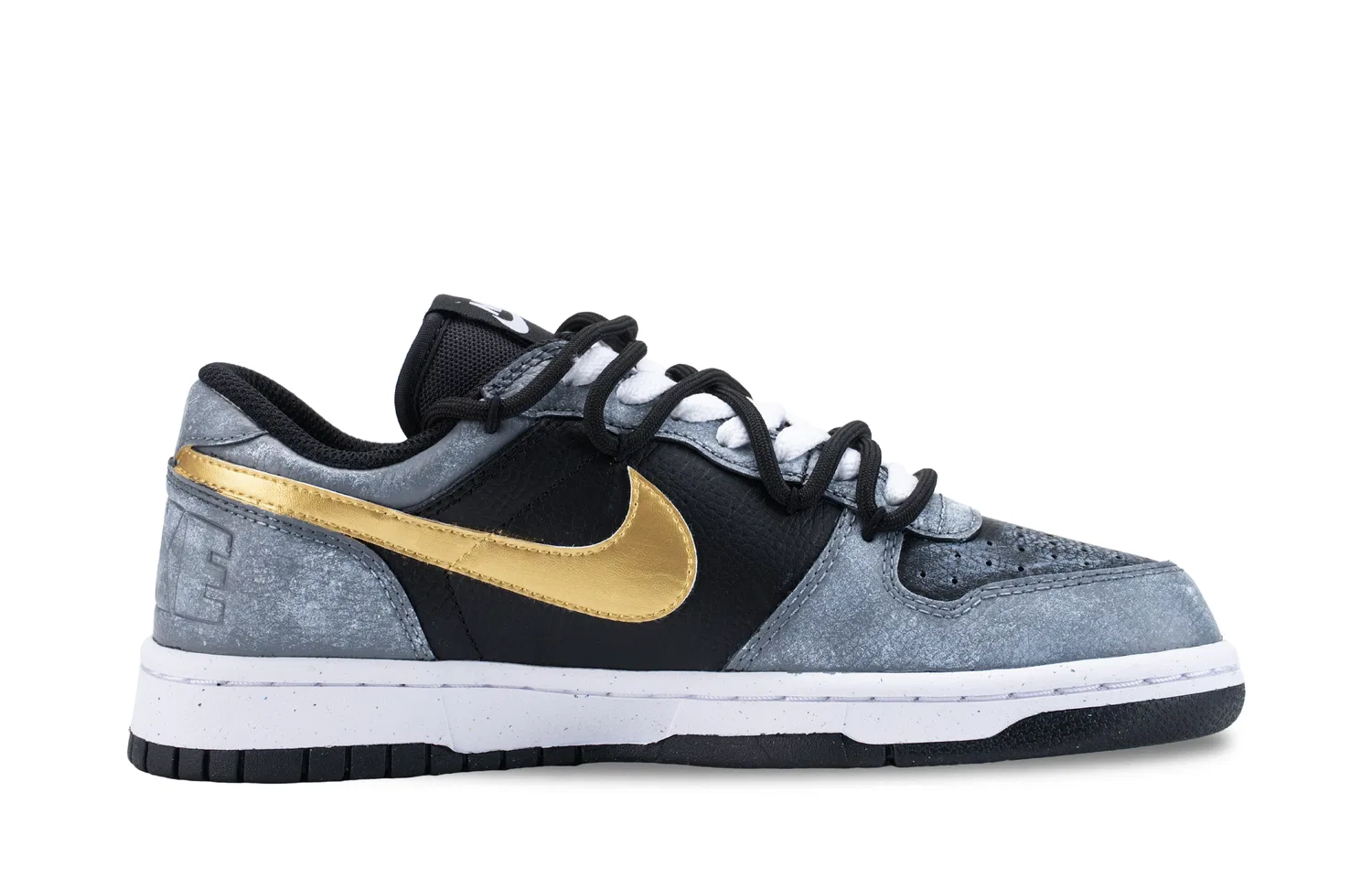 Кроссовки скейтбординг серо-золотые Nike Big LOW Gray Gold — фото 4