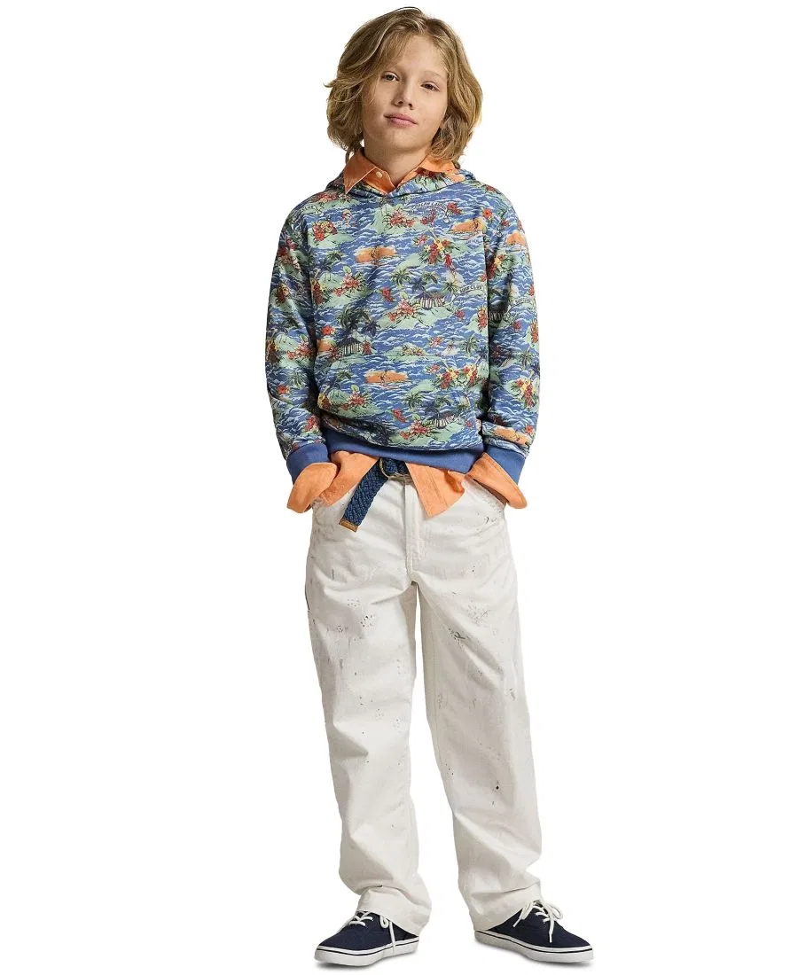 Детская толстовка с тропическим принтом (8-20 лет) Polo Ralph Lauren, синий — фото 2