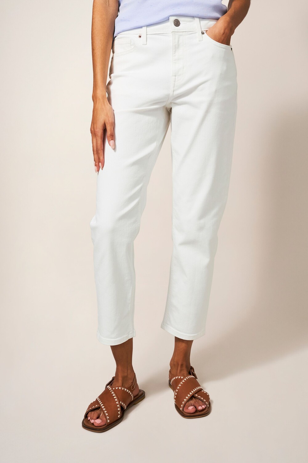 

Прямые джинсы Brooke's натурального цвета White Stuff