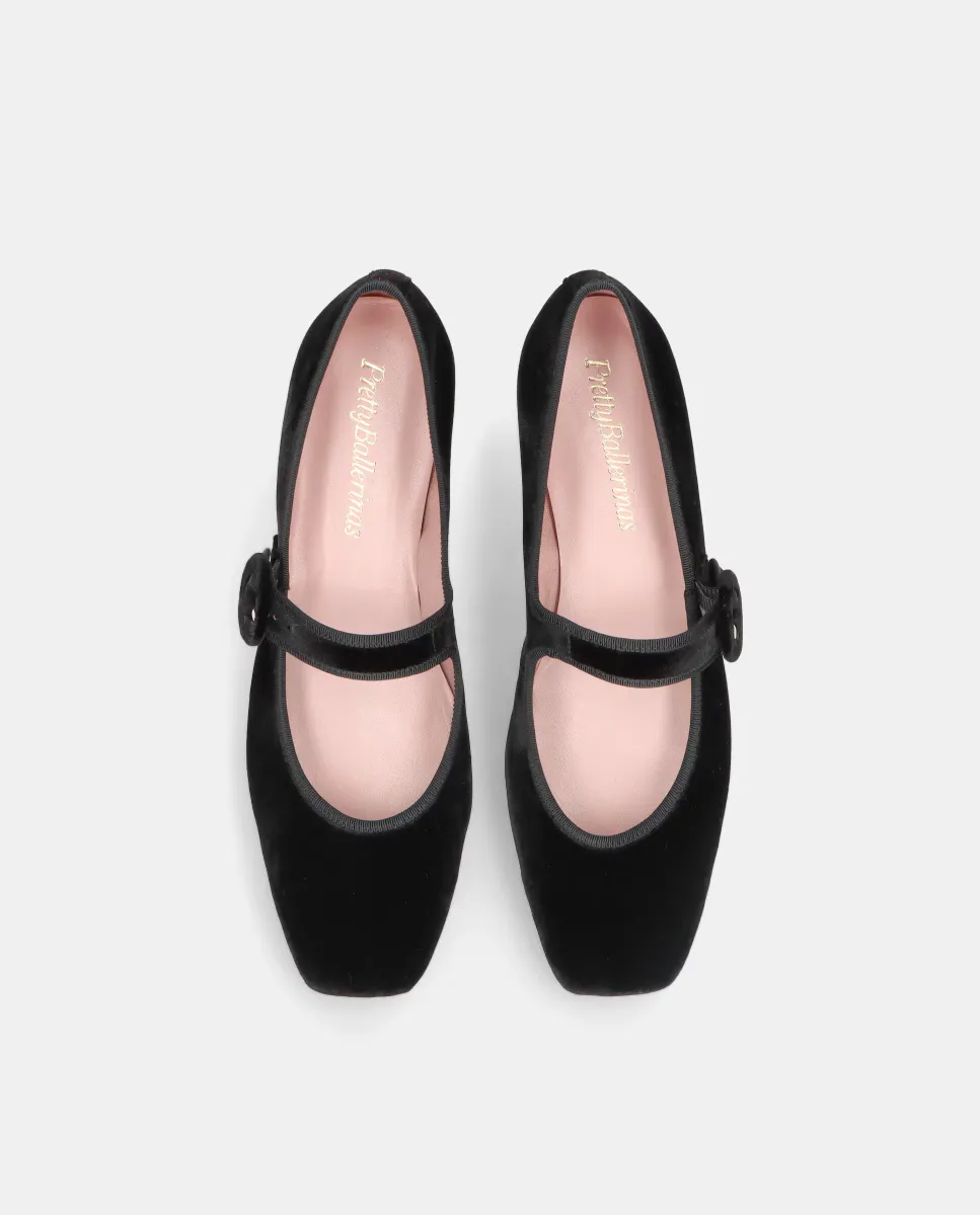 Женские бархатные балетки Camille Pretty Ballerinas, черный — фото 3