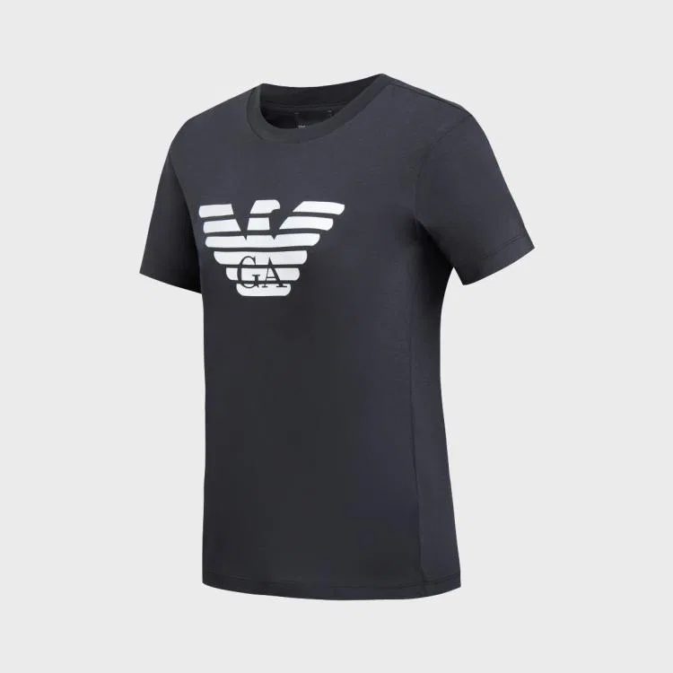 Футболка женская с круглым вырезом Navy Blue EMPORIO ARMANI — фото 3