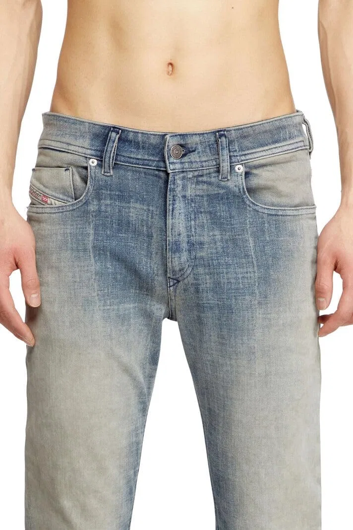 Джинсы скинни Diesel Washed Medium Blue — фото 3