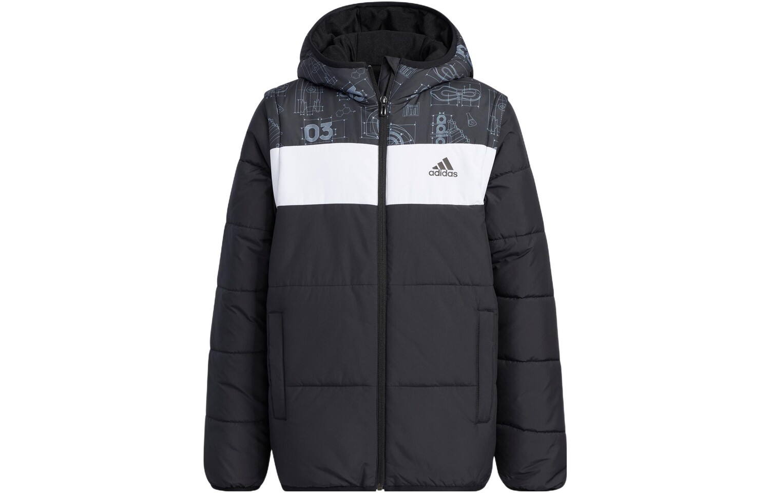 

Детские стеганые куртки Adidas, черный