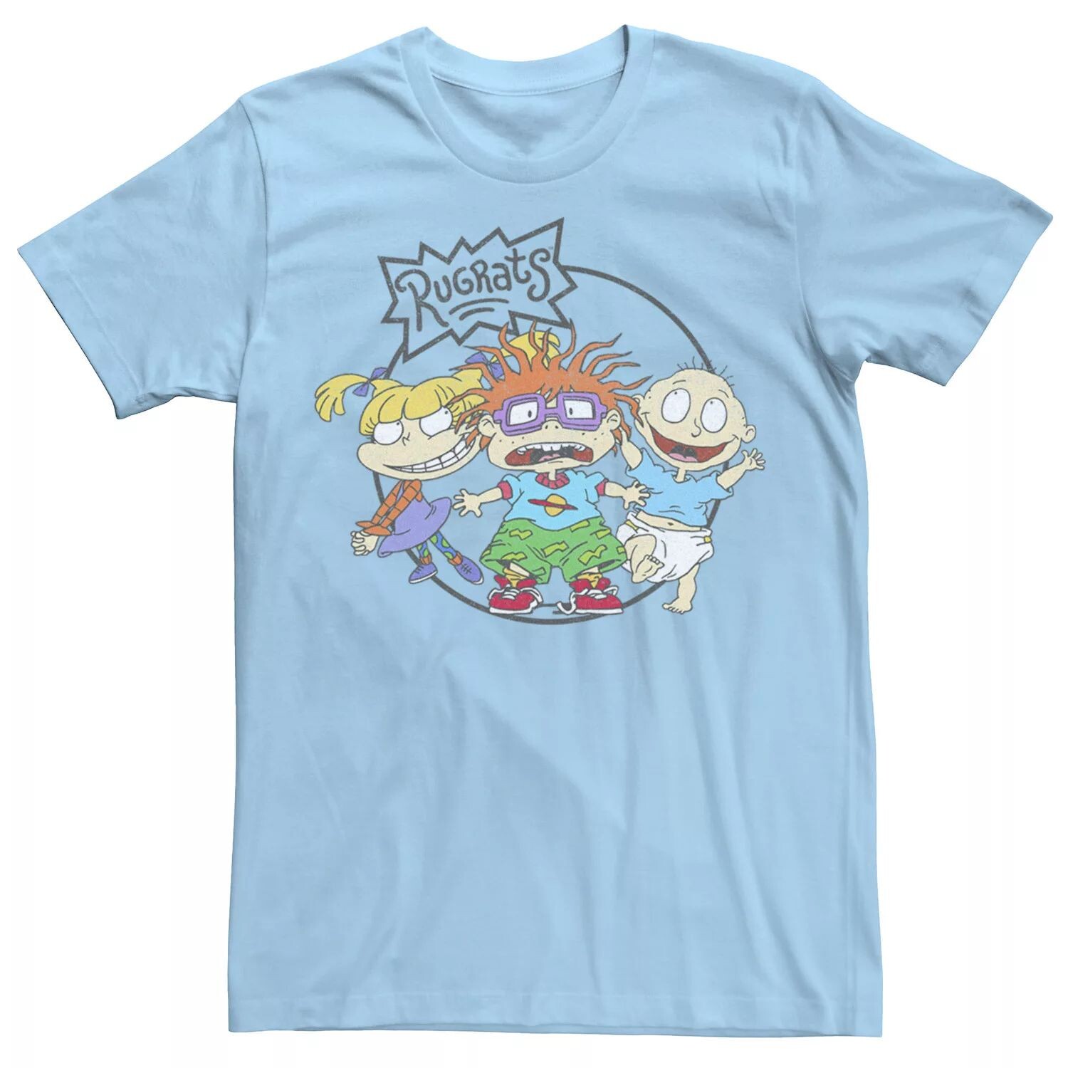 

Мужская футболка с логотипом Rugrats Chuckie Tommy and Angelica Licensed Character