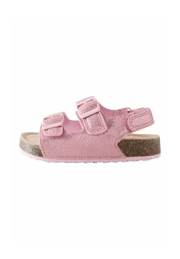 Детские туфли с широкой колодкой и двумя ремешками Next, Pink Metallic