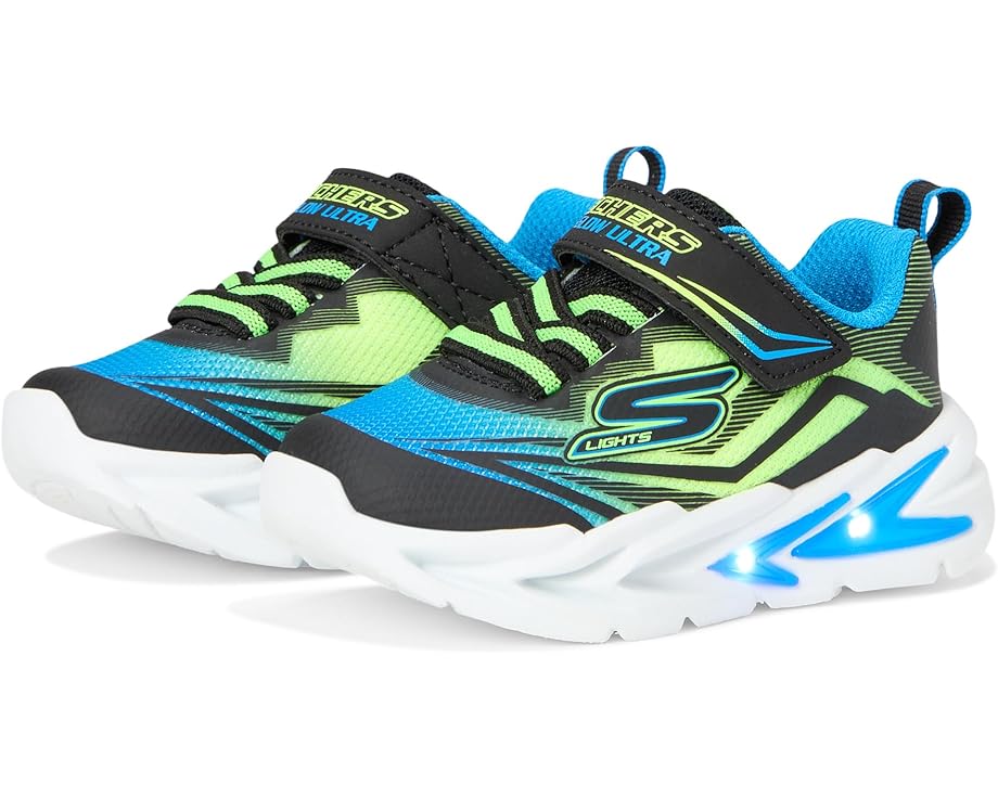 

Кроссовки SKECHERS KIDS Flex-Glow Ultra 400139N, цвет Black/Blue/Lime