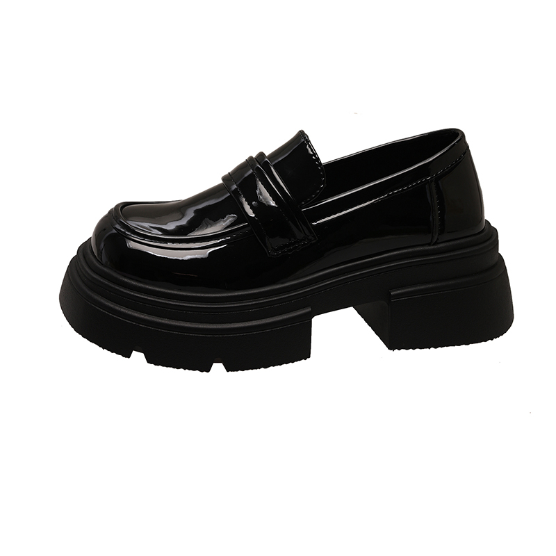 WUJI Лоферы женские глянцевые черные, цвет Gloss Black