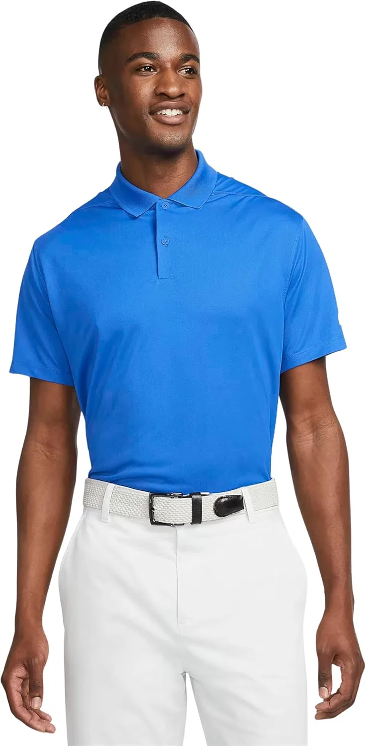 Мужское поло Nike Dri-FIT Victory, цвет Game Royal | White (Sleeve) — фото 2