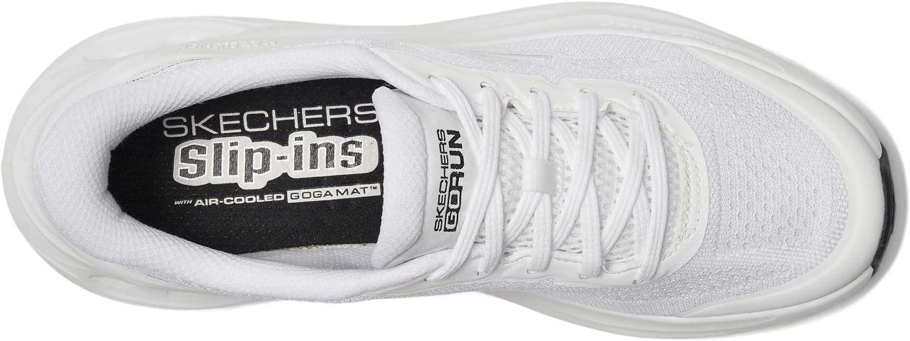 Кроссовки SKECHERS Max Cushioning Glide Step Hartford Hands Free Slip-Ins, White/Black — фото 2