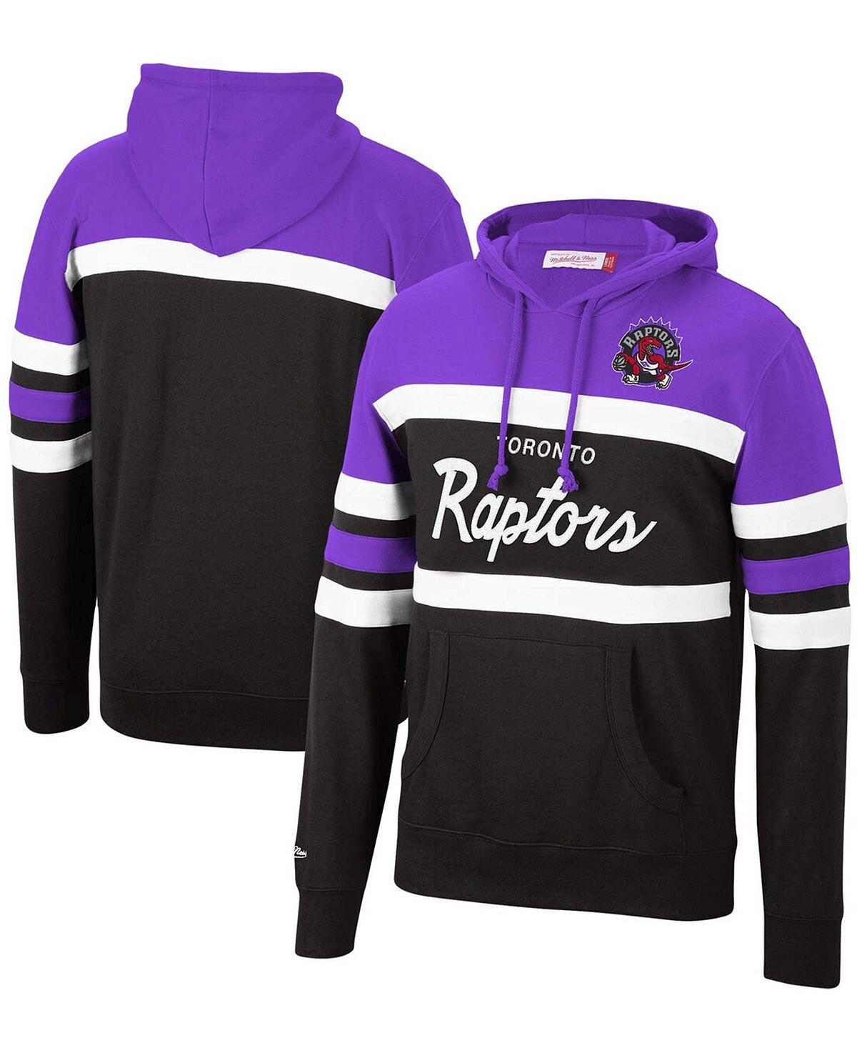 

Мужская фиолетово-черная толстовка с капюшоном для главного тренера Toronto Raptors Mitchell & Ness, Черный, Мужская фиолетово-черная толстовка с капюшоном для главного тренера Toronto Raptors Mitchell & Ness