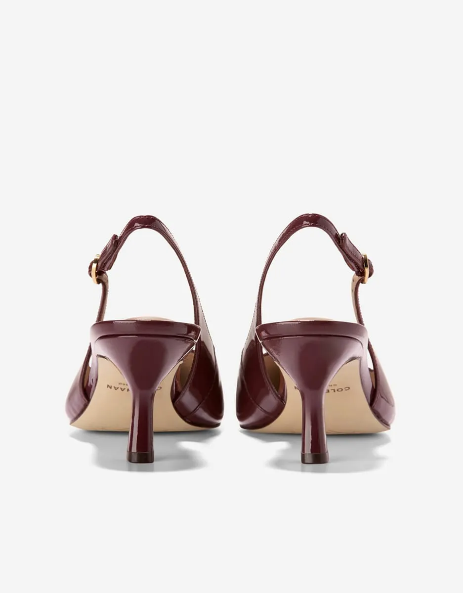 Женские туфли-лодочки без задника, выполненные из кожи Cole Haan, гранатовый — фото 2