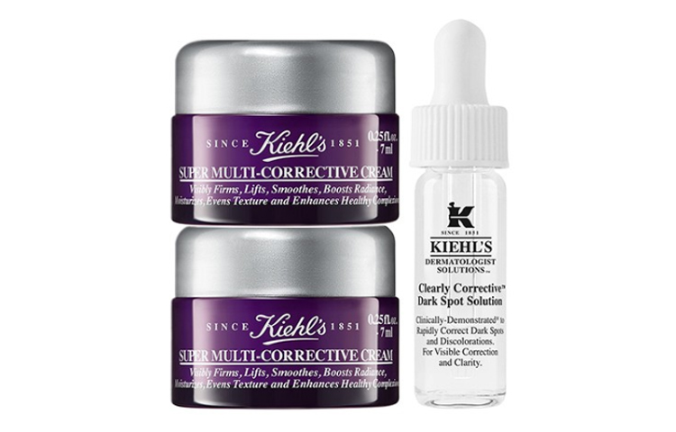 Крем Kiehl's Super Multi-Corrective Cream + сыворотка Kiehl's Clearly Corrective Dark Spot Solution, 7 мл*2 + 4 мл
