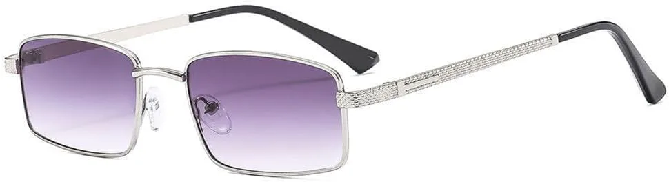 

Модные металлические солнцезащитные очки без оправы для мужчин и женщин, ретро-очки, летние очки для путешествий, защита от ультрафиолета UV400 TYUVIVO, 5