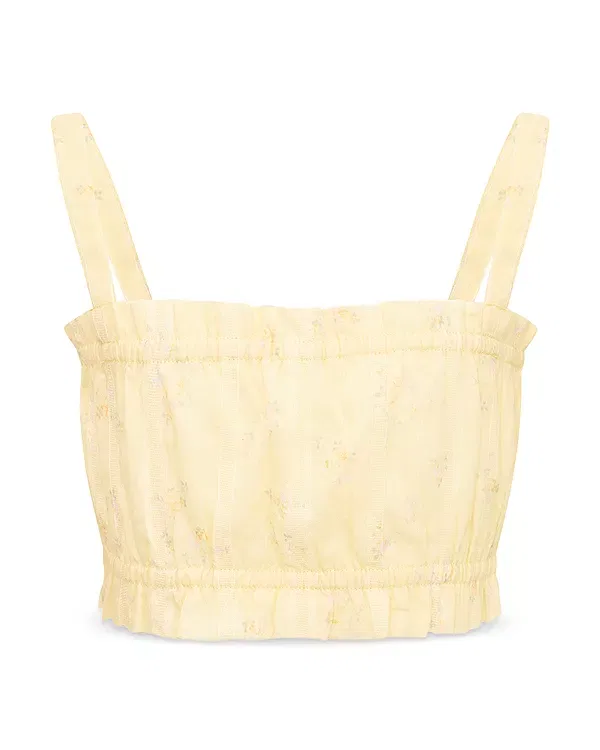 Детский топ для девочек с принтом Ken Tween Top LoveShackFancy, Lemon Haze
