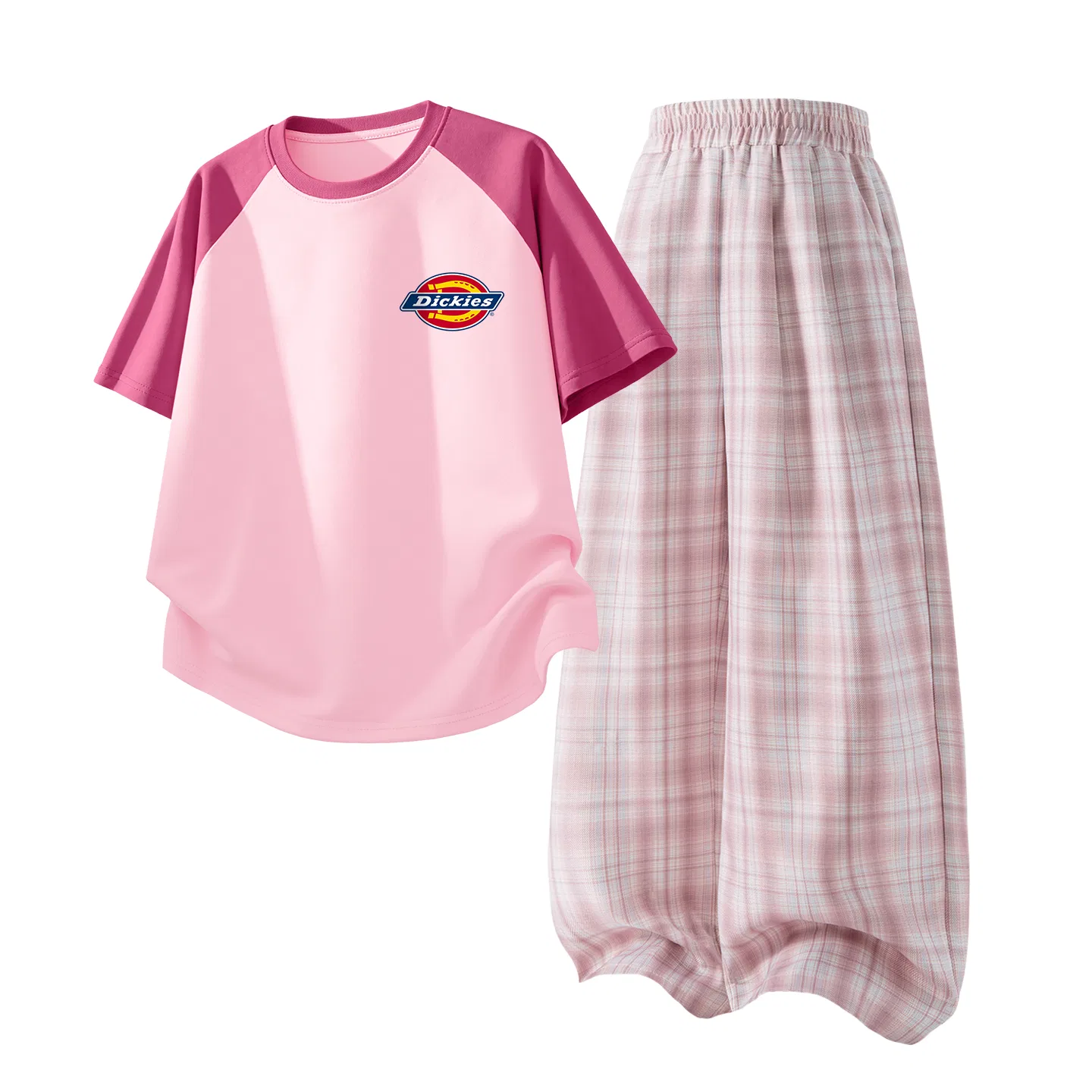 Детский спортивный костюм с круглым вырезом Dickies, Clear Blue/Solid Pink — фото 3