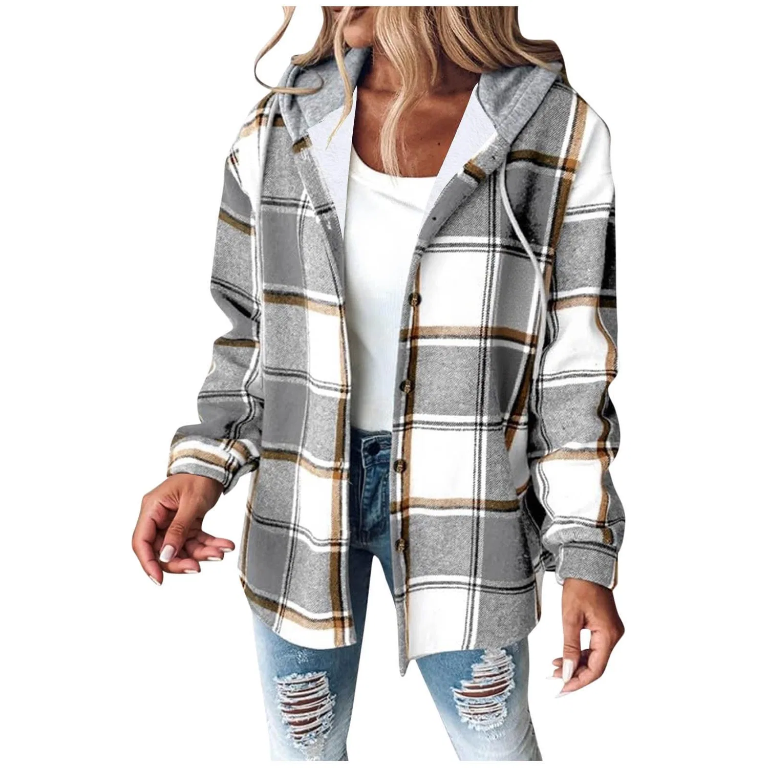 Женское пальто с принтом Elegante e casual, Grey-a