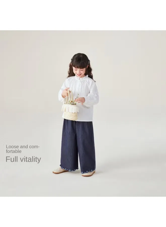 Комплект рубашки и брюк для девочек French stylish and chic casual set Jellybaby — фото 3