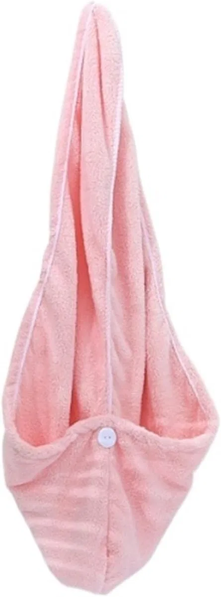 Шапочка для душа из полиэстера TYNXK, 25x66 см, Розовый
