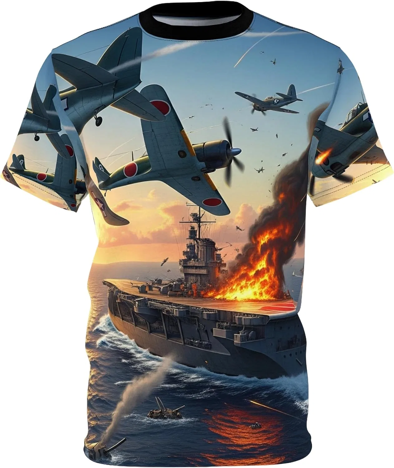 Футболка унисекс с принтом Battle of Midway, Black