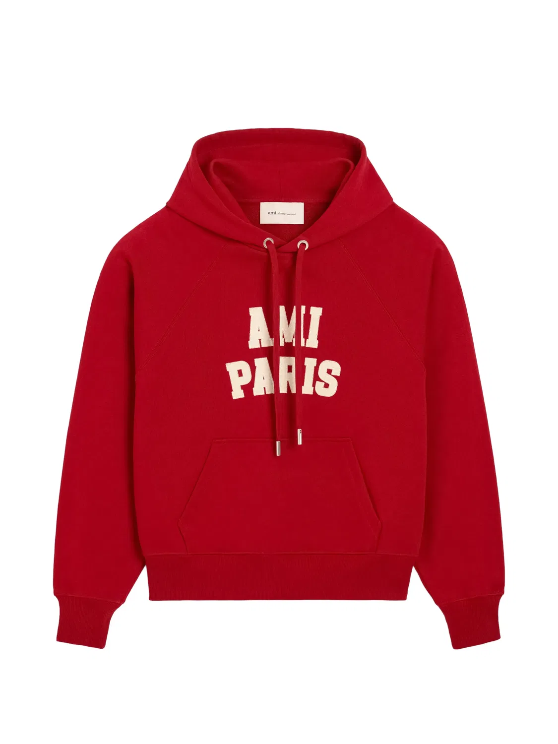 Худи с вышивкой Ami Paris, красный