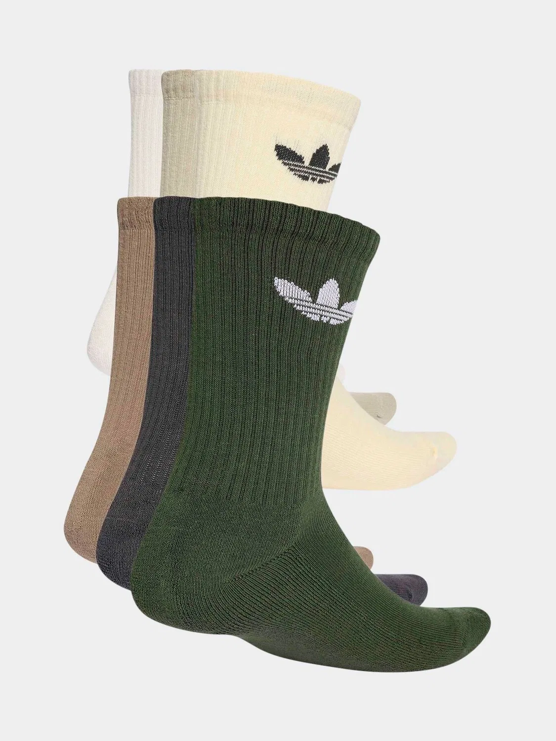 Носки, хлопковые, Trefoil Cushion Crew adidas, зеленый — фото 2