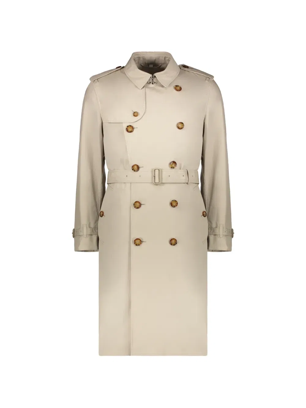 Двубортный тренч Burberry, бежевый