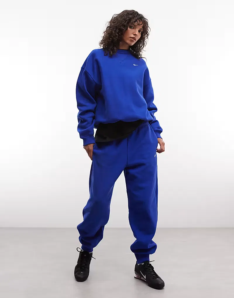 Толстовка Nike Studio Fleece из плотной флиса оверсайз, синий