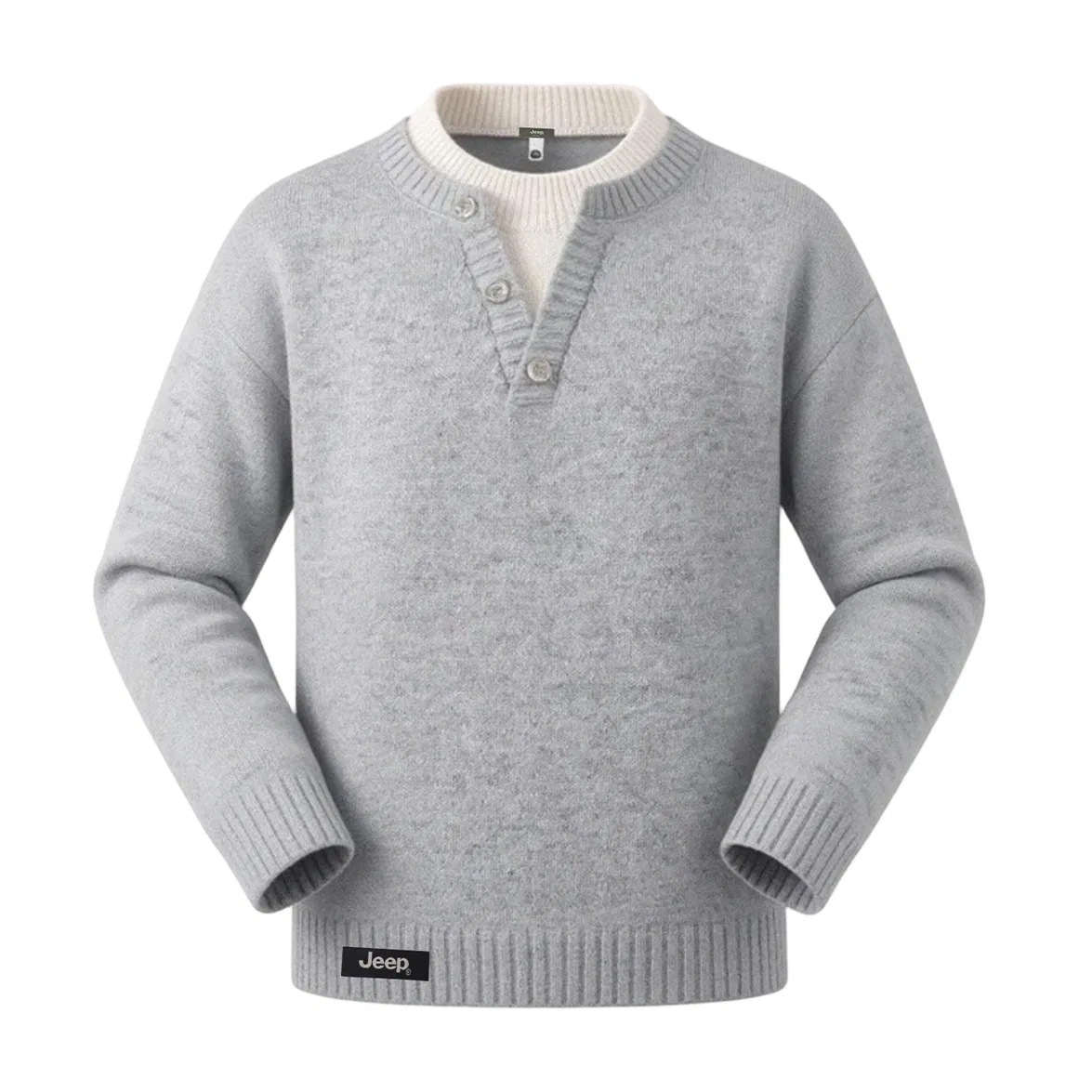 Детский свитер с воротником Henry Jeep, Light Gray