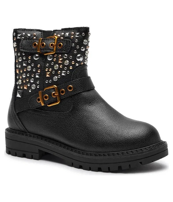 Детские сапоги из кожи Hackney Kurt Geiger, черный