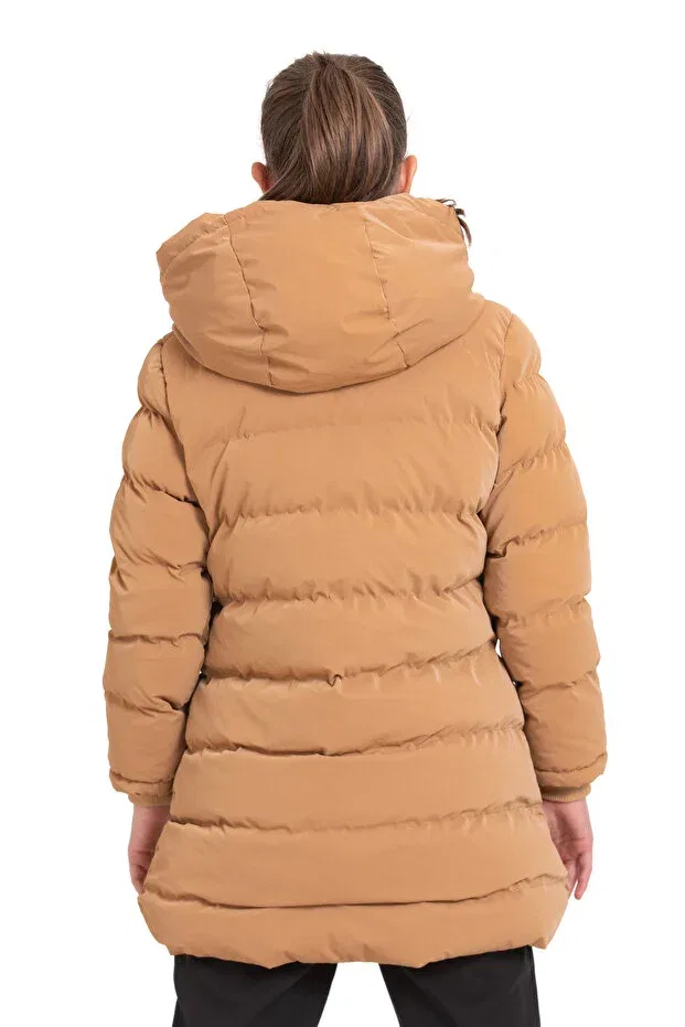 Детское пальто для девочек с длинным рукавом Care Garland, Camel — фото 4