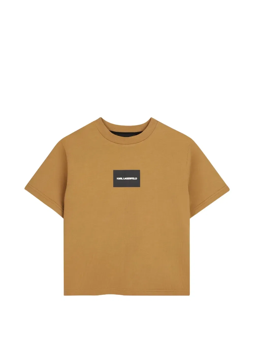 Футболка с логотипом и короткими рукавами Karl Lagerfeld Kids, желтый