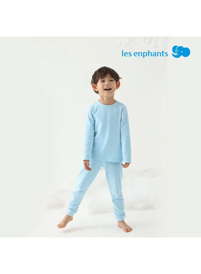 Комплект термобелья детский с принтом Les Enphants, синий