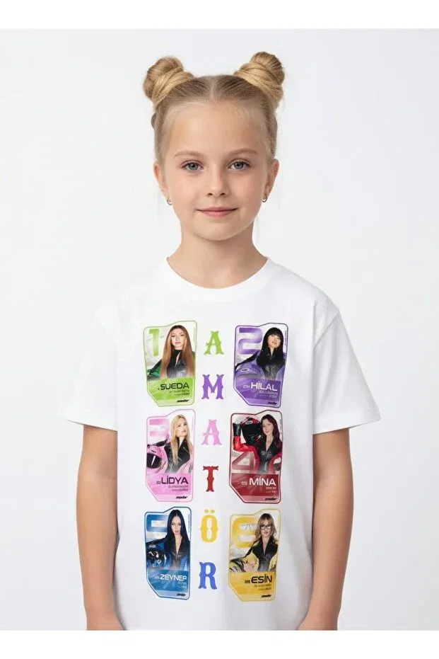 Детская футболка для девочек хлопковая Manifest girl's t-shirt Seabubbles, Cream — фото 3