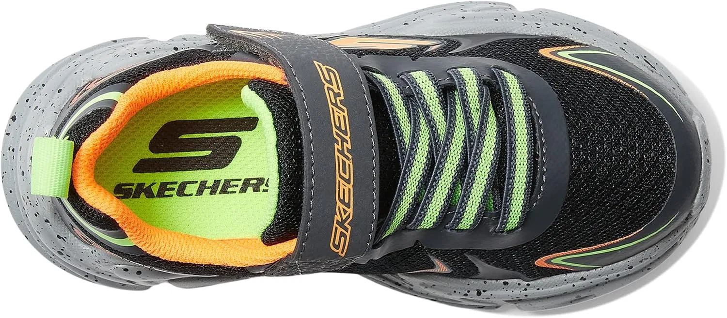 Детские кроссовки для мальчиков Wavetronic - Ravlor Skechers, Black/Charcoal/Orange — фото 3