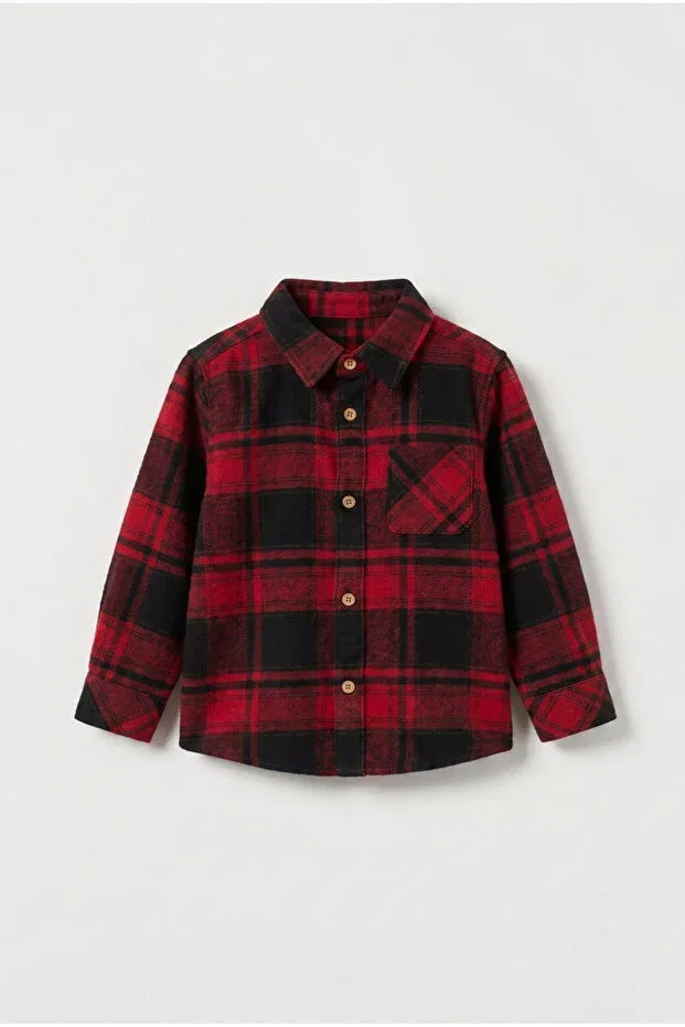 Детская рубашка для мальчиков с длинным рукавом Cotton Trips, Red