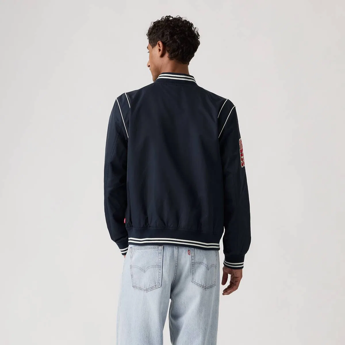бомбер, нашивка университетской команды Levi's, Navy - Blue — фото 4