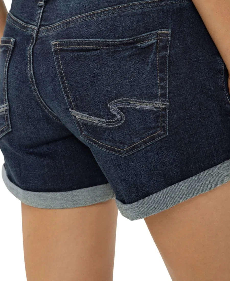 Шорты Boyfriend Mid-Rise Luxe Stretch Silver Jeans Co., Bonita — фото 3