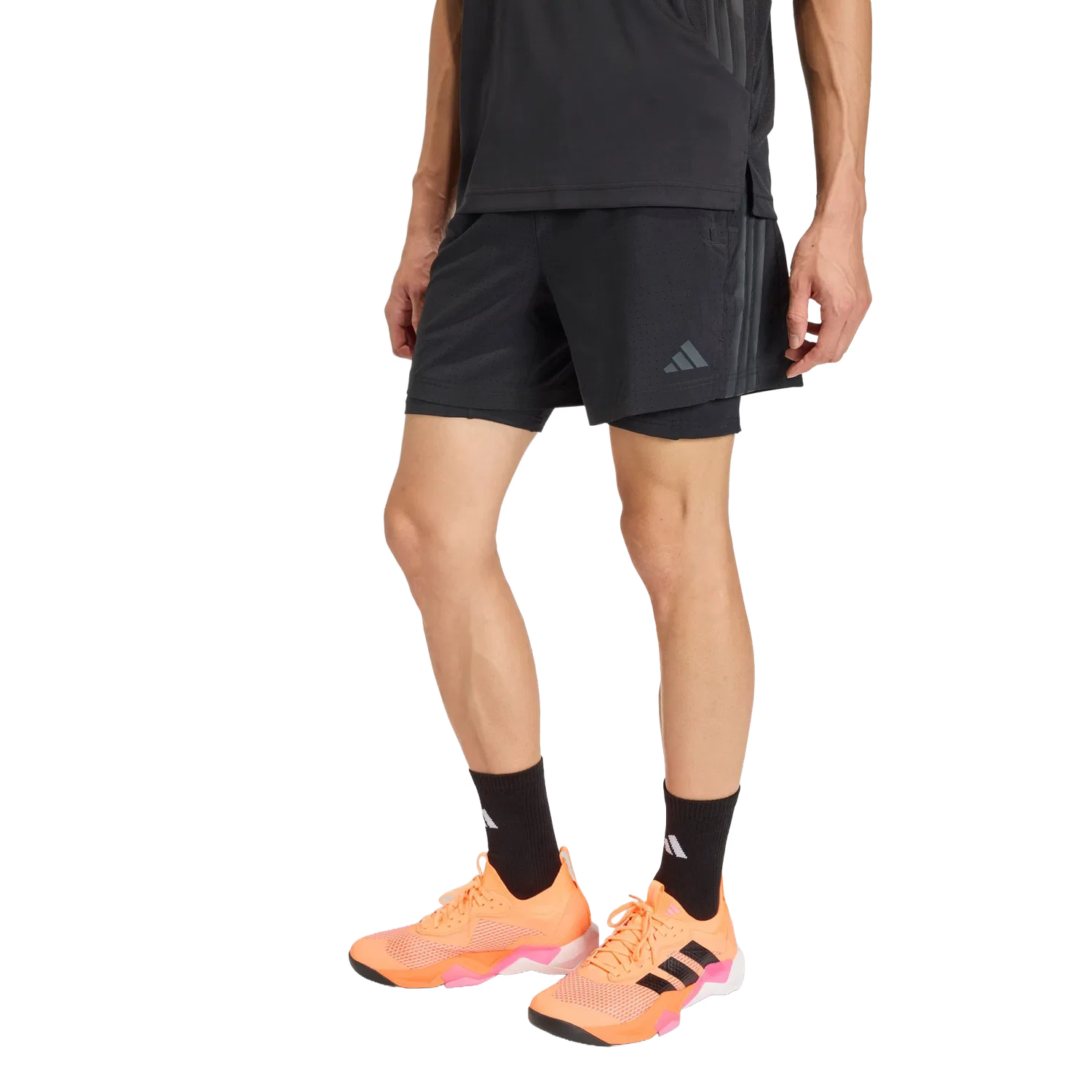 Мужские спортивные шорты 2-в-1 Adidas, черный — фото 2