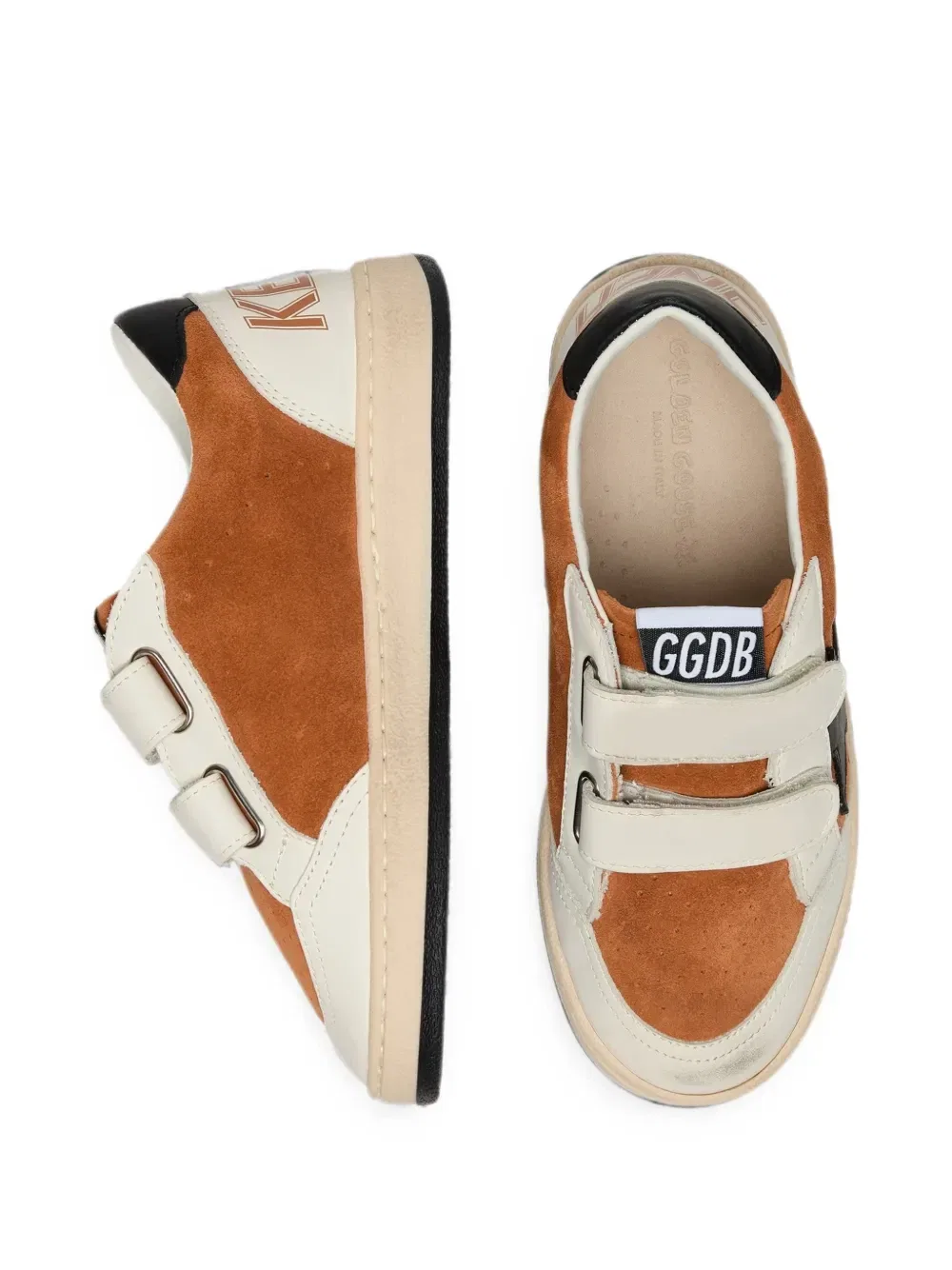 Кожаные кроссовки Ball Star со звездой Golden Goose Kids, коричневый — фото 4