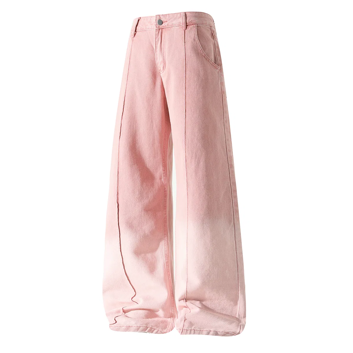 Детские джинсы прямого кроя с умеренной посадкой Jeans Unisex GWAF, Pink Plain