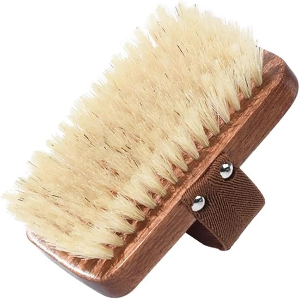 Щетка для душа с квадратной щетиной, деревянная, 11x7 см, Brown Generic