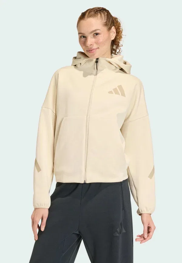 Худи на молнии, хлопок/полиэстер, Adidas Z.N.E. Full Zip Hoodie, Adidas Originals, Crystal Linen