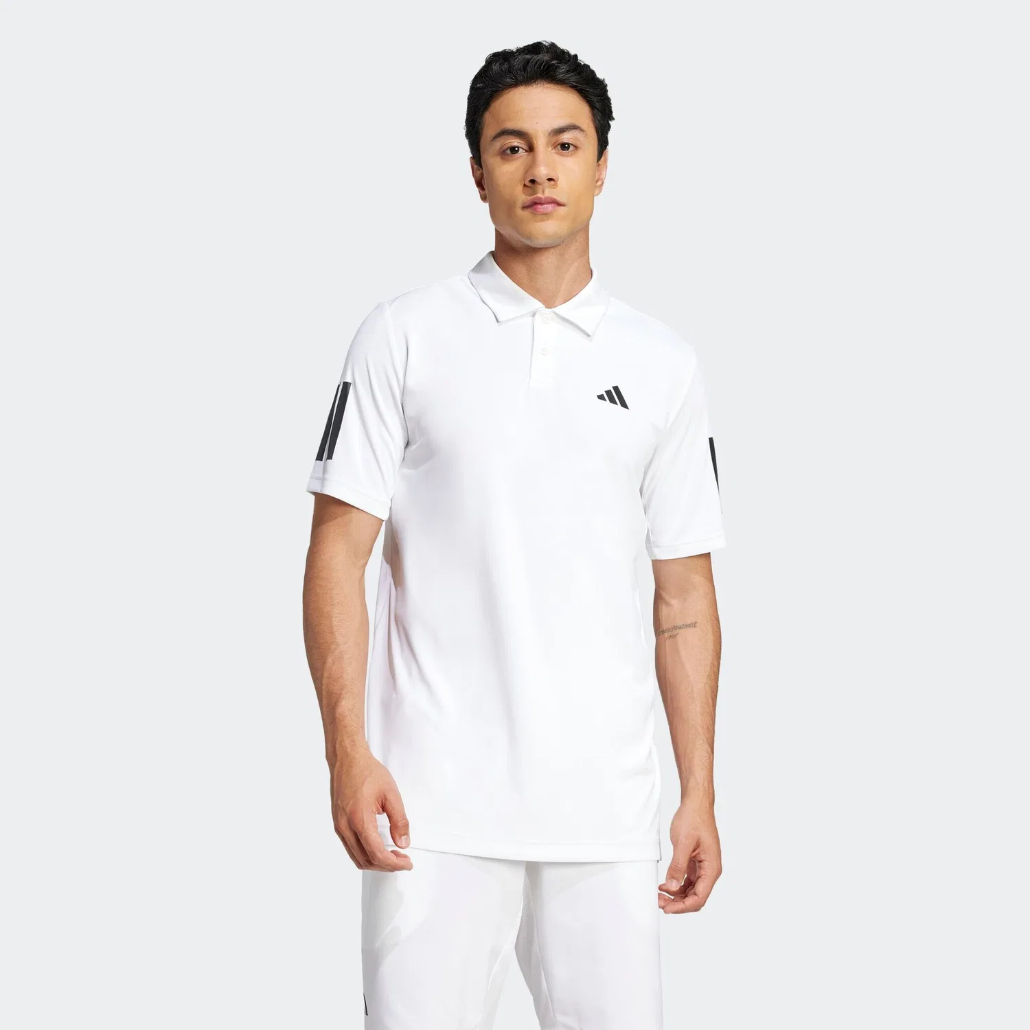 Мужское поло с тремя полосками Club Tennis Adidas Performance, White