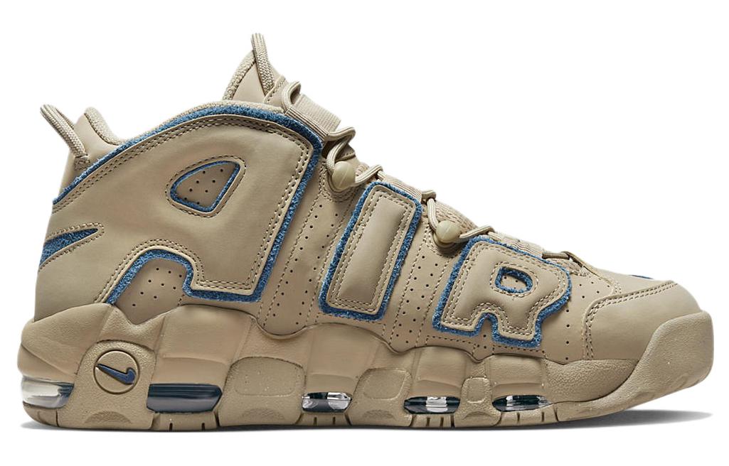 Кроссовки Nike Air More Uptempo 96, бежевый/синий — фото 2