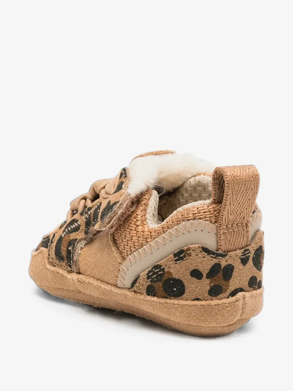 Кроссовки из замши с леопардовым принтом UGG Kids, коричневый — фото 2