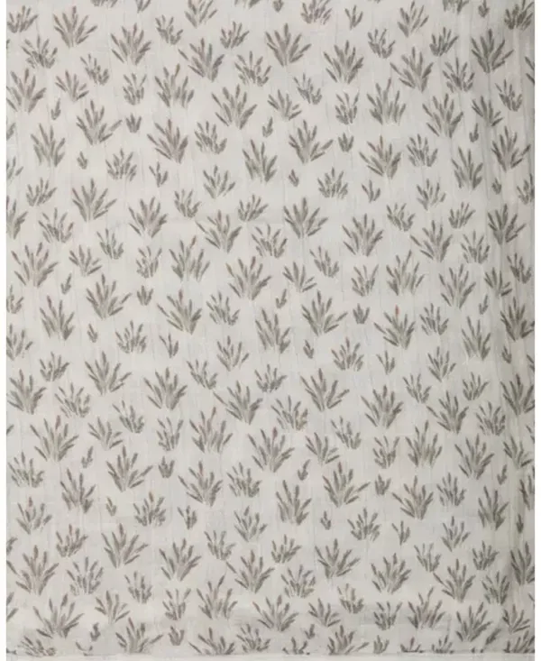 Детский комбинезон из французского футера с принтом Blooms Collection Ely'S & Co., Ivory Blue — фото 2
