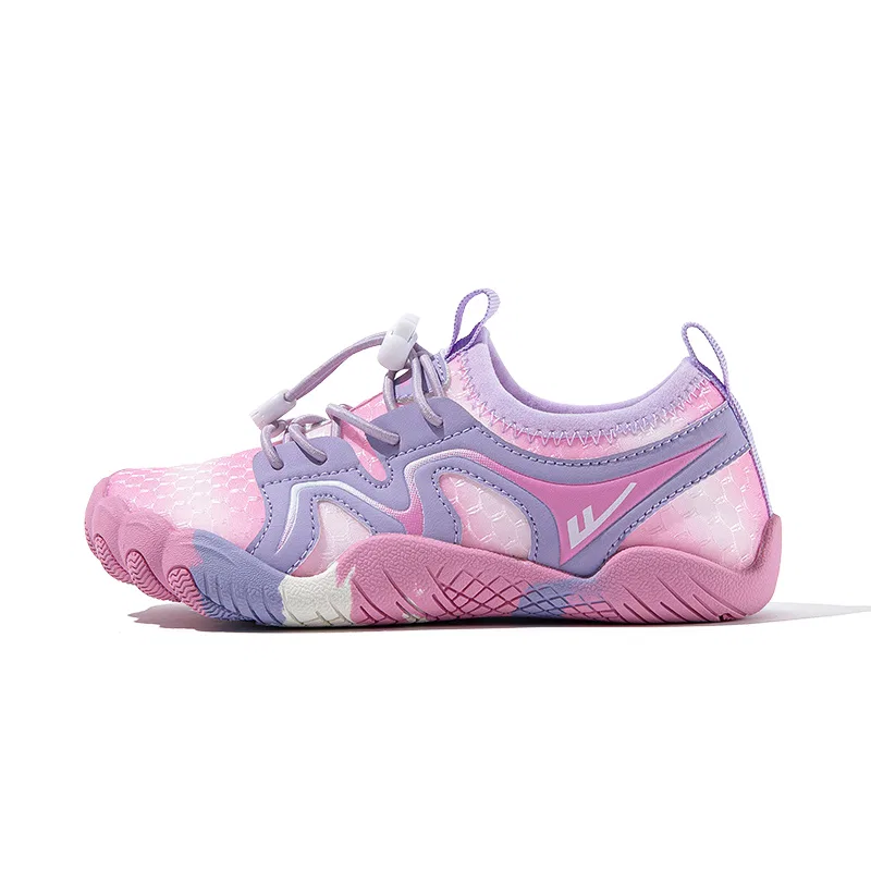 Детские кроссовки для девочек с низким верхом Abrasion Resistant Lightweight Cushioning Low top Kids' Running Shoes WARRIOR, Blue Pink — фото 3
