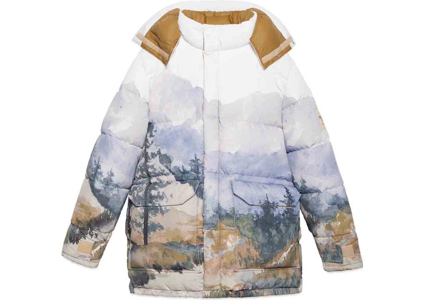 Мужское пуховое пальто Trail Print Gucci, Trail Print