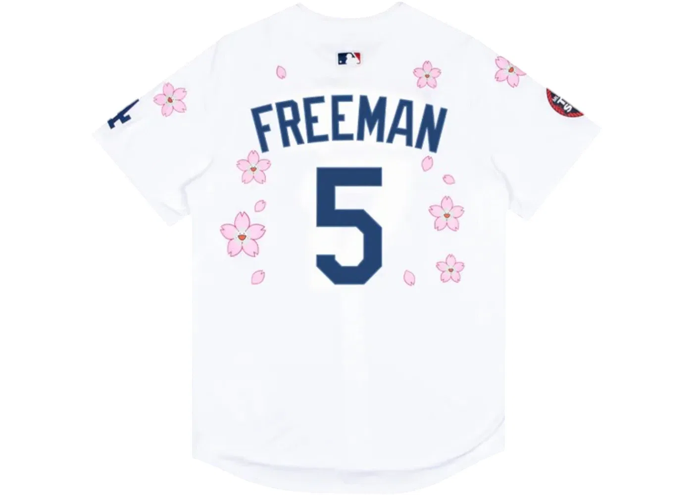 Мужская джерси с принтом Nike x Takashi Murakami x MLB World Tour Tokyo Series 2025 Dodgers Freeman Jersey, White