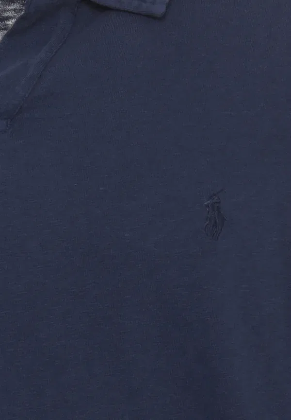 Поло из хлопка и льна Polo pony Polo Ralph Lauren, Blu, синий — фото 3